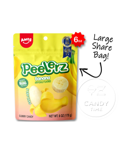 Peelerz Peelable Gummy Banana 6oz Bag Box of 12