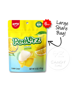 Peelerz Peelable Gummy Lemon 6oz Bag Box of 12