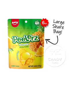Peelerz Peelable Gummy Pineapple 6oz Bag Single
