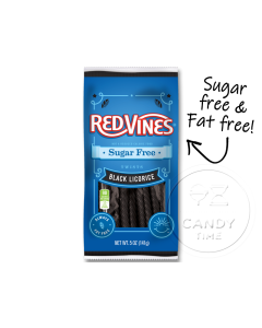 Redvines Black Licorice Sugar Free Bag Box of 12