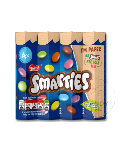 UK Smarties Milk Chocolate Tube 4 Pack Single