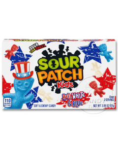 Sour Patch Kids Red White Blue Video Box Single