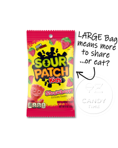 Sour Patch Kids Strawberry Large 226g Bag Box of 12