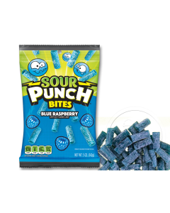 Sour Punch Bites Blue Raspberry Bag Box of 12