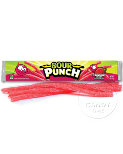 Sour Punch Straws Strawberry Box of 24