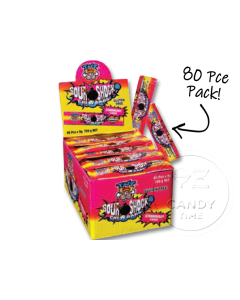 TNT Sour Shock Chew Bars Strawberry Box of 80