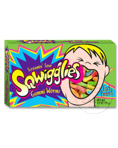 Screamin SOUR Sqwigglies Worms Video Box Single