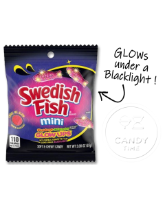 Swedish Fish GLOW Ups 87g Bag Box of 12