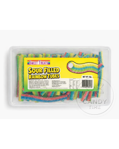 Sweet Treats SOUR Filled Rainbow Tubes 1kg TUB