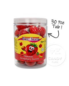 Sweet Treats 3D Strawberry Gummi 30pce Tub Single
