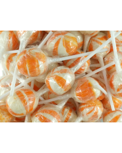 Swirl Ball Lollipops Orange 1kg Bag
