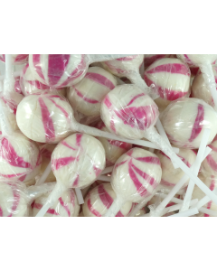 Swirl Ball Lollipops Pink 1kg Bag