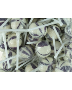 Swirl Ball Lollipops Purple 1kg Bag
