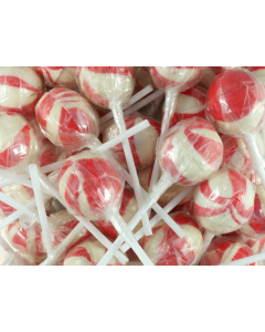 Swirl Ball Lollipops Red 1kg Bag