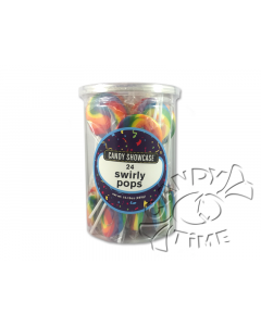 Swirly Lollipops 24pc Tub Rainbow