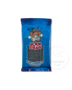 TNT Sour Straps Blue Raspberry 150g Bag Box of 12