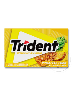Trident USA Pineapple 14pc Sugarfree Gum Single