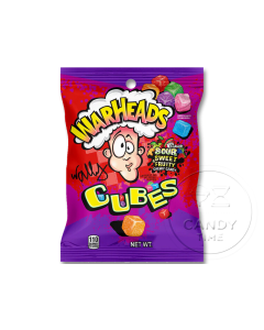 Warheads Sour Chewy Cubes 141g Bag Box of 12