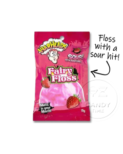 Warheads Sour Fairy Floss Bag Box of 18