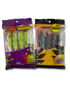 Witch and Zombie Lollipop Fingers 4 Pack Box of 24